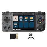 RG28XX Handheld Game Console Retro 2.83-inch Screen Video Game Player 64G TF Card Preinstalled 5000+ Games 3100mAh Battery(Black Transparent)