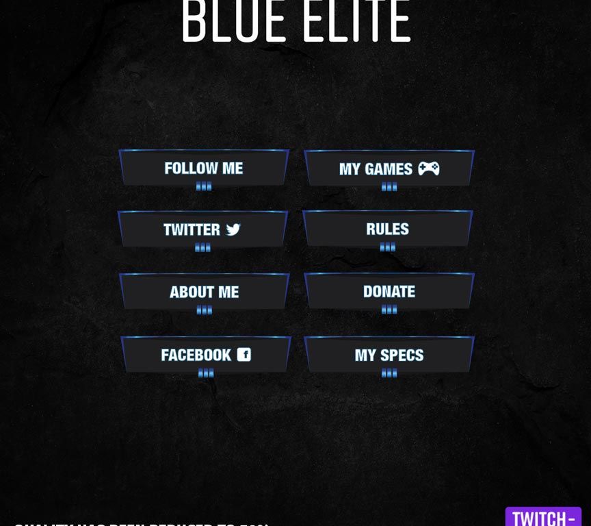 Blue Elite Stream Panels