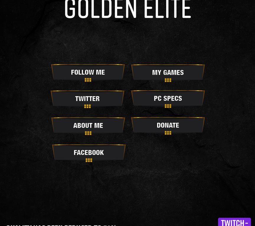 Golden Elite Stream Panels