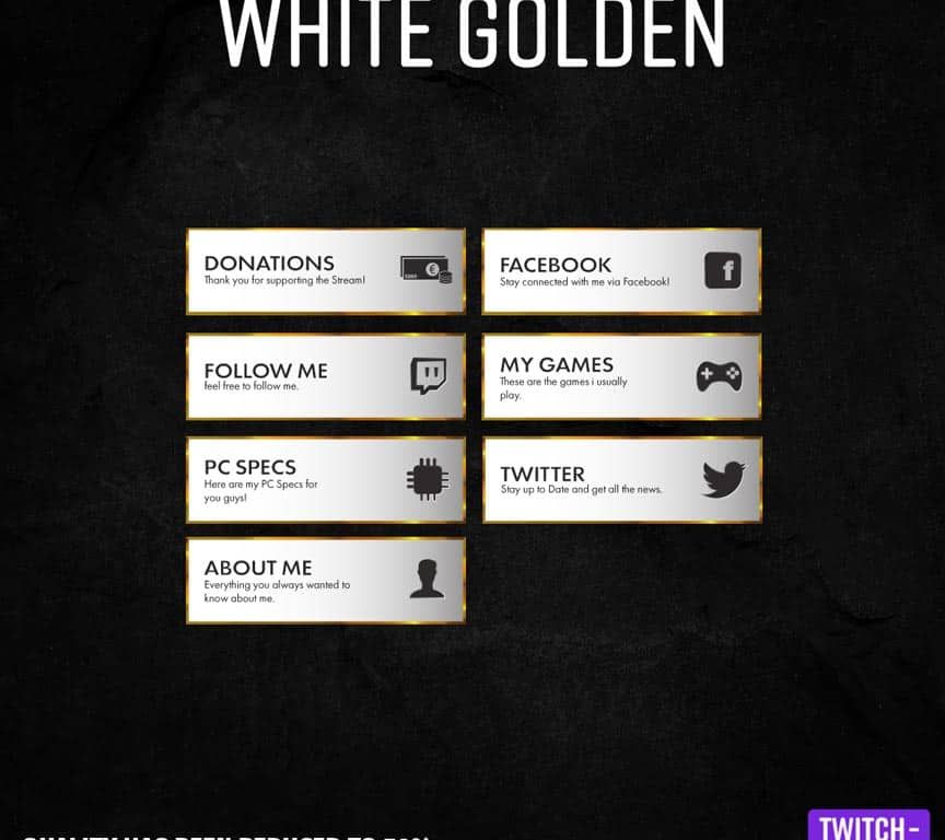 Weiß Goldene Streaming Panels