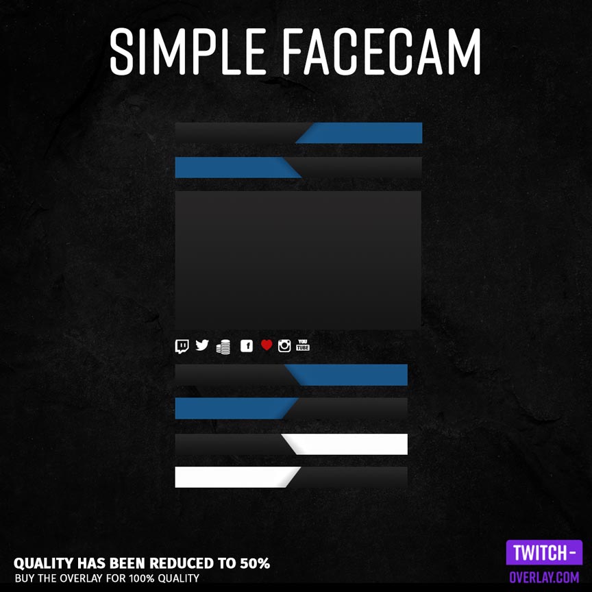 All parts of the simple Facecam stream Overlay