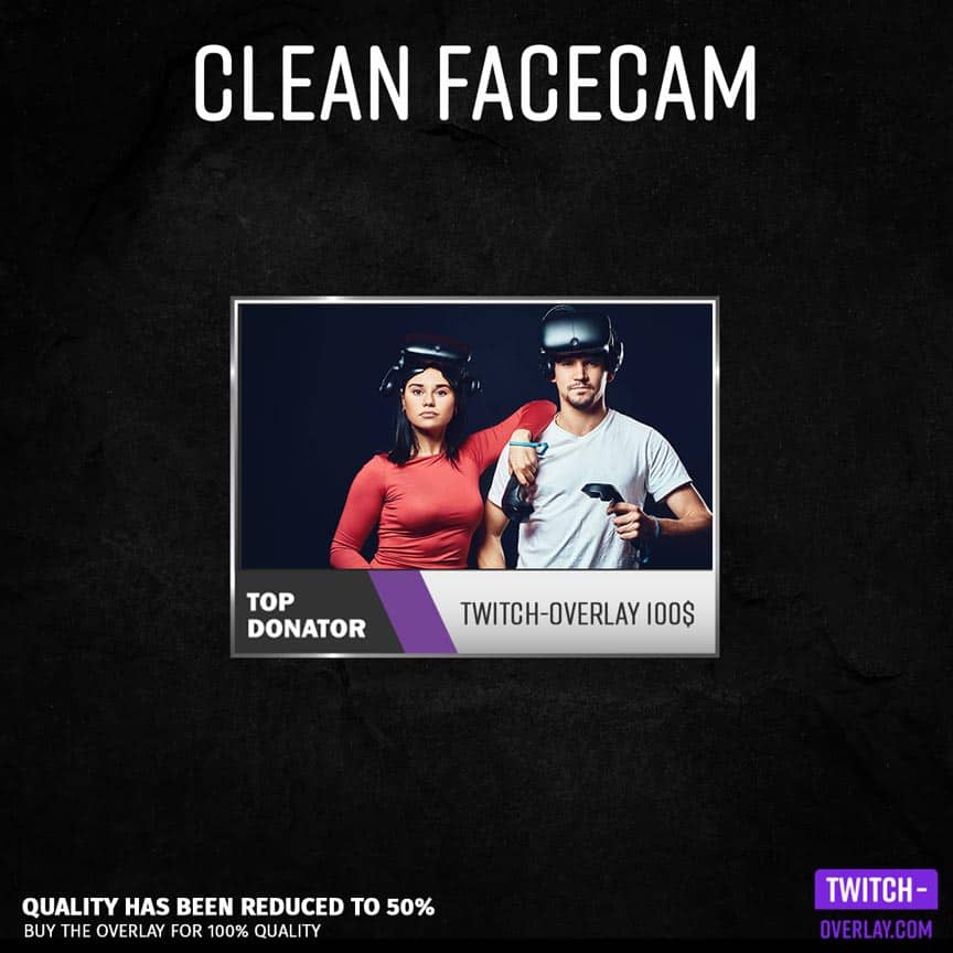 Preview Image for Clean Facecam Overlay in color purple