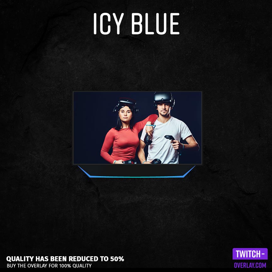 Preview Icy Blue Facecam Stream Overlay