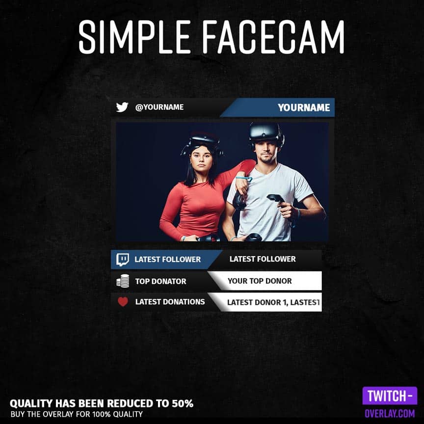 Preview Image für das simple Facecam stream Overlay