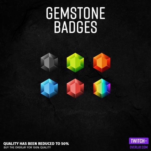 Twitch Subscriber Badges in Gemstone Optik