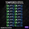 Twitch panels Tempered Steel for Twitch stream sin the color green