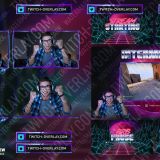 80s Synthwave Stream Bundle Overlay Compilation Preview