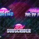 80s Synthwave Stream Alerts Preview