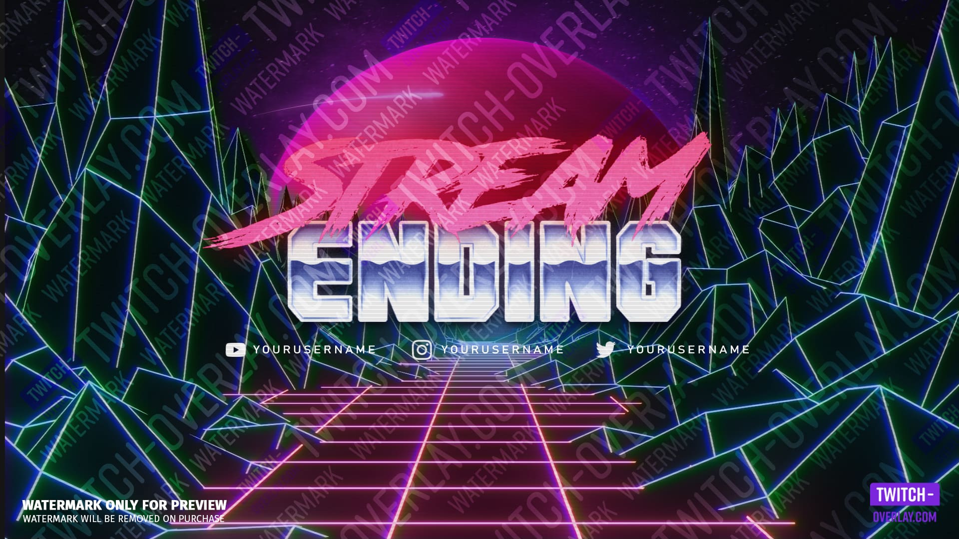 Synthwave - Twitch Overlay, Alerts & Widgets on Behance