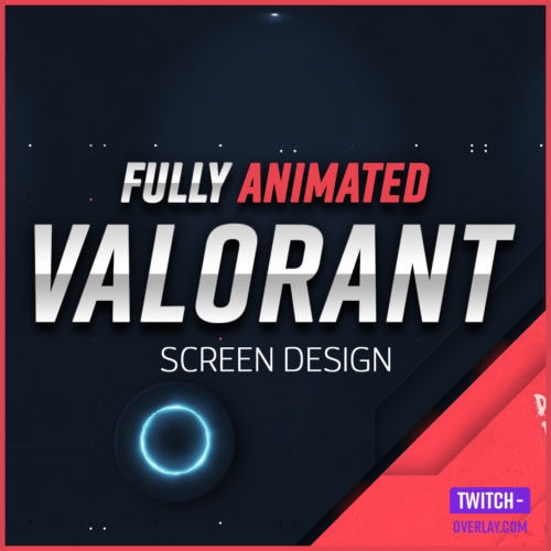 fully animated stream screens in valorant design from the valorant stalker edition