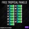 All Free Tropical-Polygon Twitch Panels in color green