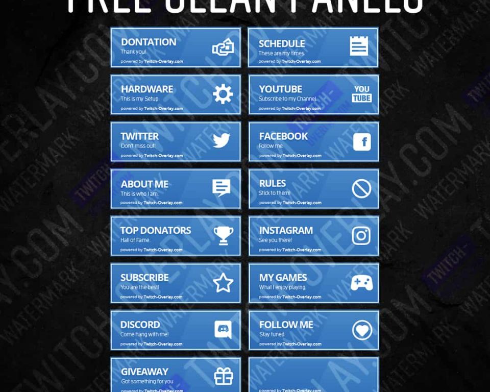 Kostenlose Clean Twitch Panels