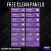 Free Clean Twitch Panels in the color purple