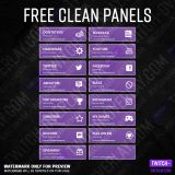 Free Clean Twitch Panels in the color purple