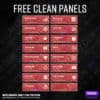 Free Clean Twitch Panels in the color red