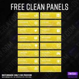 Free Clean Twitch Panels in the color yellow
