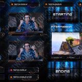 All overlay parts form the Cyber Assault Stream Bundle for Twitch, Facebook and YouTube Streams
