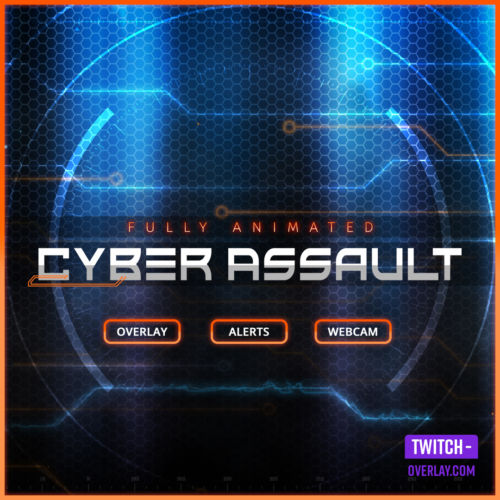 Cyber Assault Stream Bundle for Twitch, Facebook and YouTube Streams