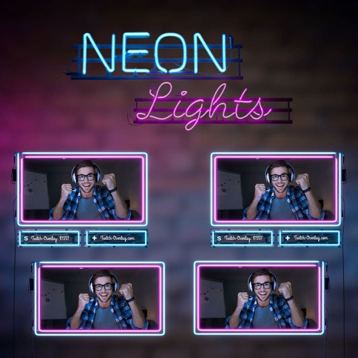 Neon Light webcam overlay | #1 Twitch-Overlay.com