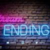 Ending Screen for the Neon Lights stream bundle for Twitch, YouTube and Facebook