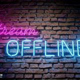 Offline Screen für das Neon Lichter stream bundle für Twitch, YouTube und Facebook