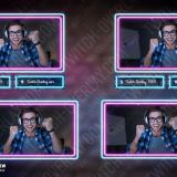 All Webcam Overlays for the Neon Lights stream bundle for Twitch, YouTube and Facebook