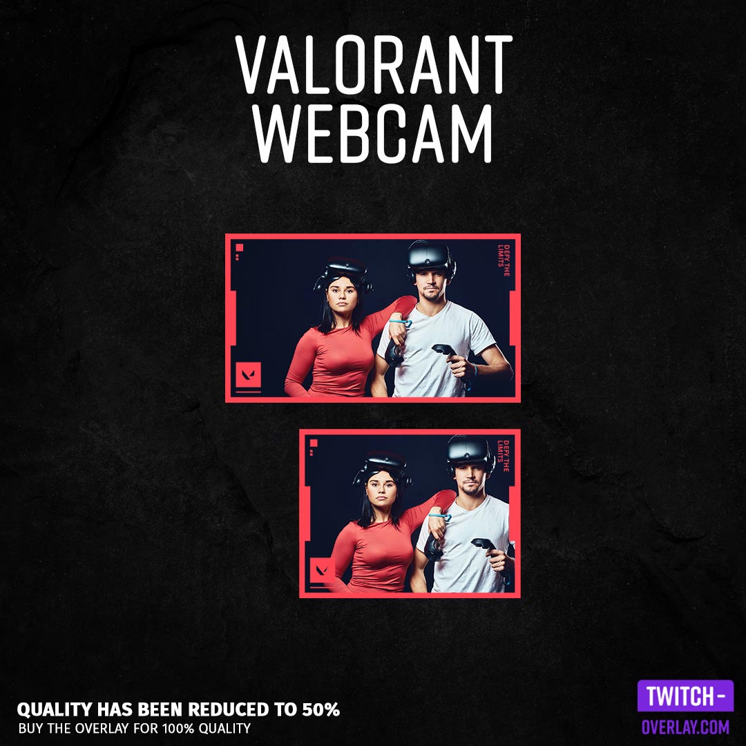 Animated twitch overlay valorant animated webcam bundle