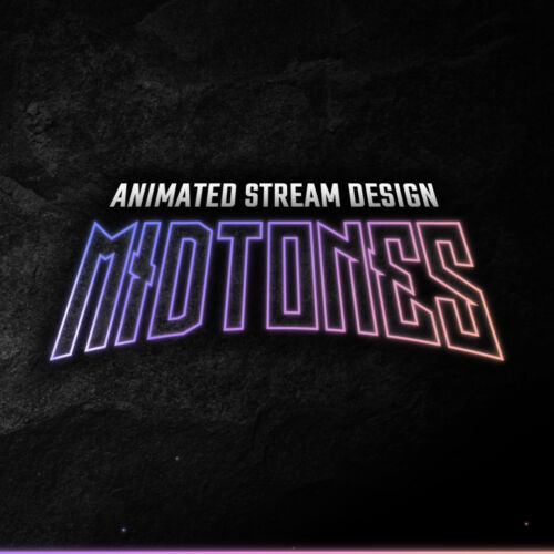 Animiertes Midtones Stream Bundle für Twitch, YouTube und Facebook