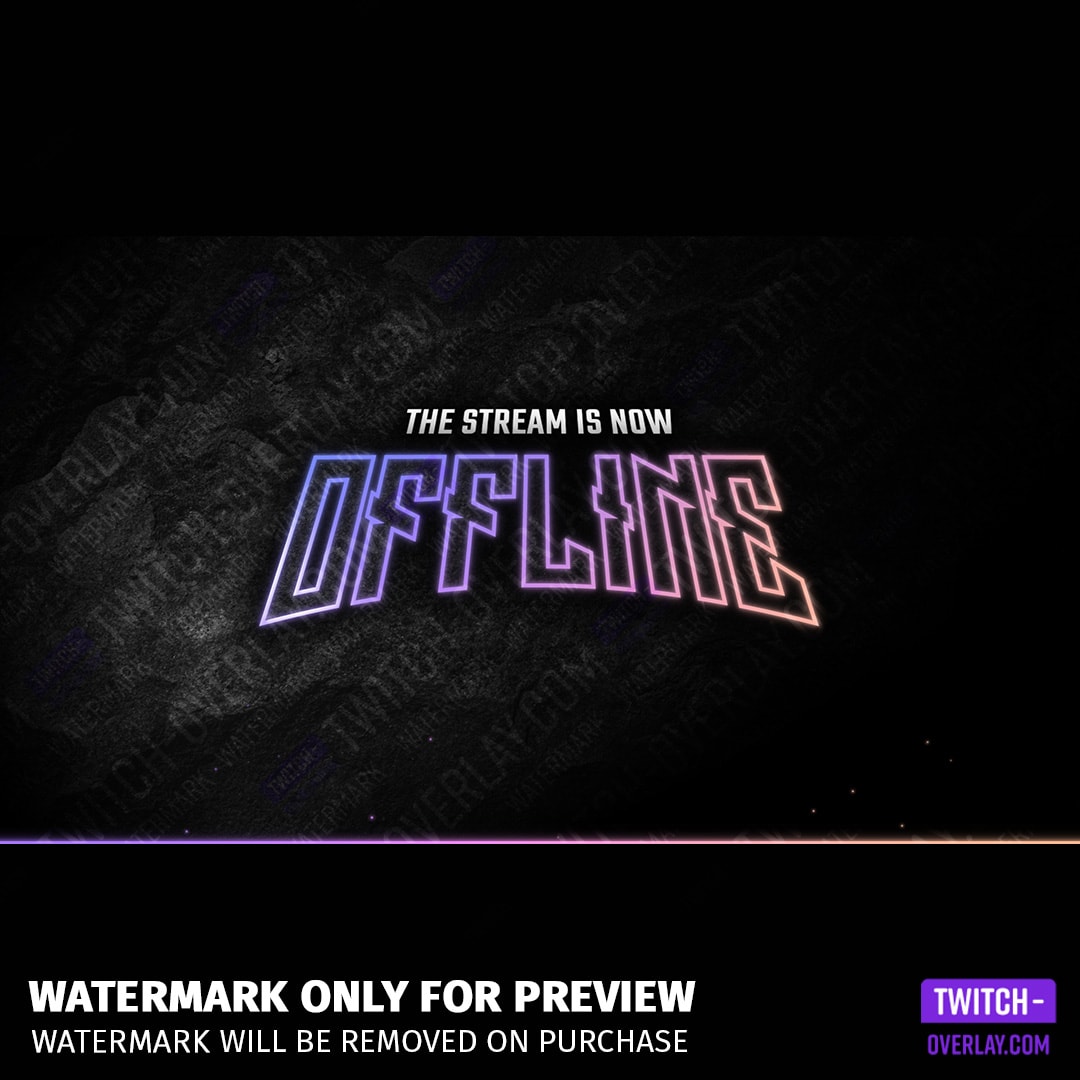 Offline Screen für das Midtones Overlay Package für Twitch, YouTube und Facebook