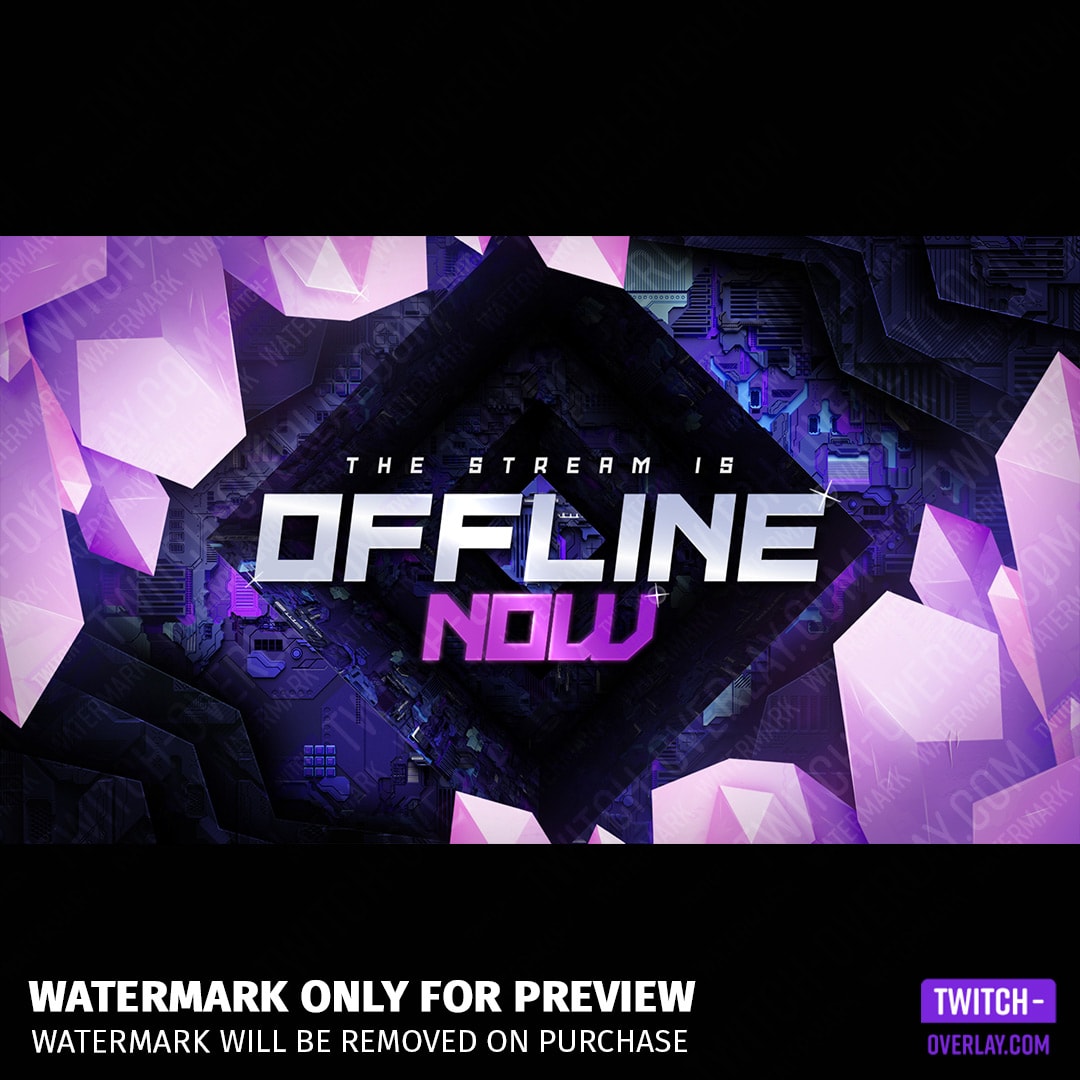 Offline screen animated for the Crystal Stream Bundle for Twitch, YouTube and Facebook