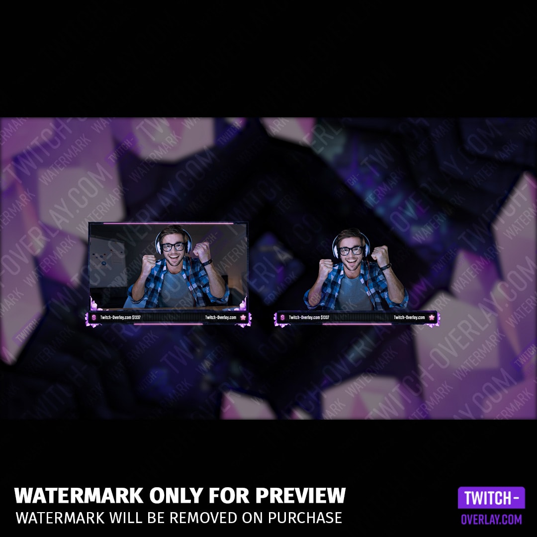 Animated webcam compilation for the Crystal Stream Bundle for Twitch, YouTube and Facebook