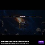 Deep Space Twitch Overlay Bundle preview of streamlabels and ingame overlay