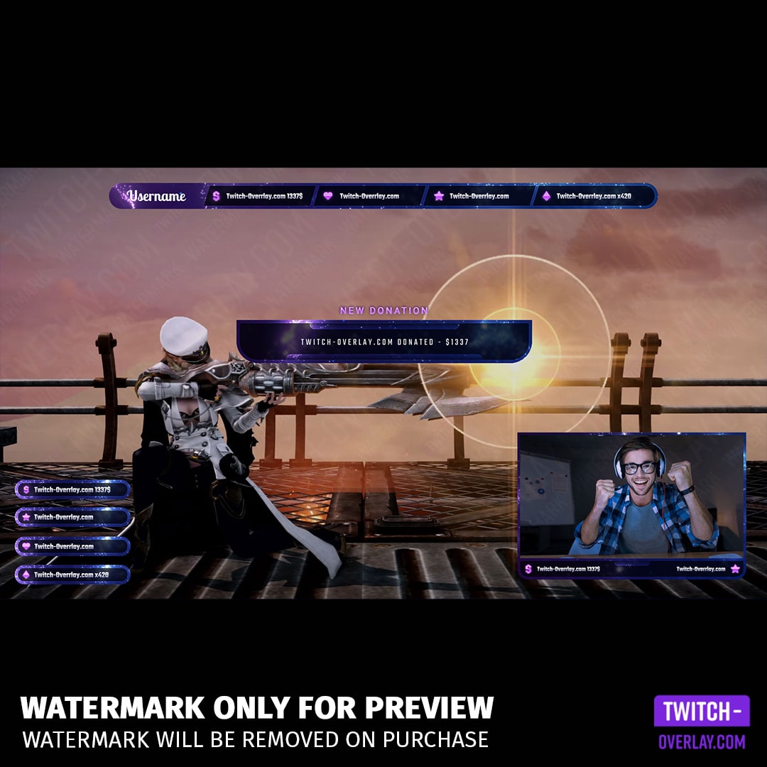 Milkyway Twitch Overlay Template Bundle preview of the Ingame Scene
