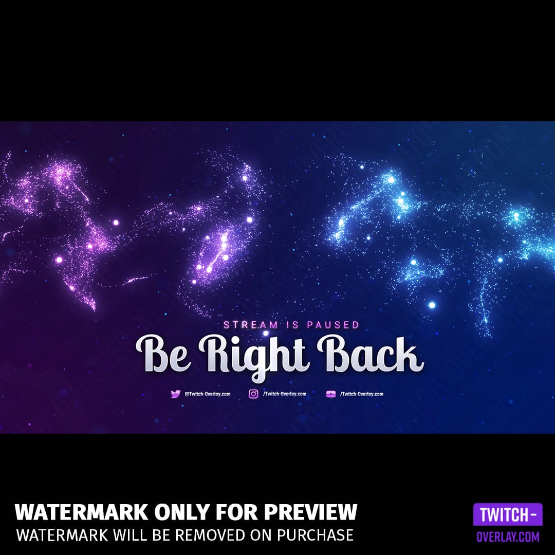 Milkyway Twitch Overlay Template Bundle Vorschau des Pause Screen