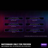 Neon Flow Twitch Overlay Template Bundle preview of the stream alerts