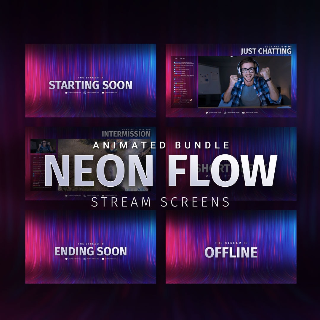 Neon Flow Stream Screens