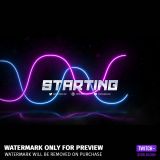 Neon wave Twitch Overlay Template Bundle preview vom Starting Screen