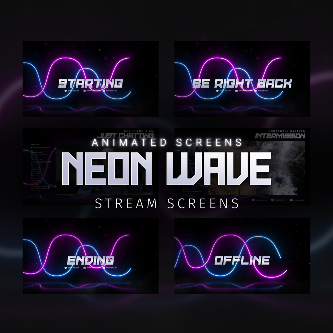 Neon Flow Stream Screens