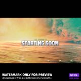 Ocean Sunset Twitch Stream Template Bundle preview of the Starting Screen