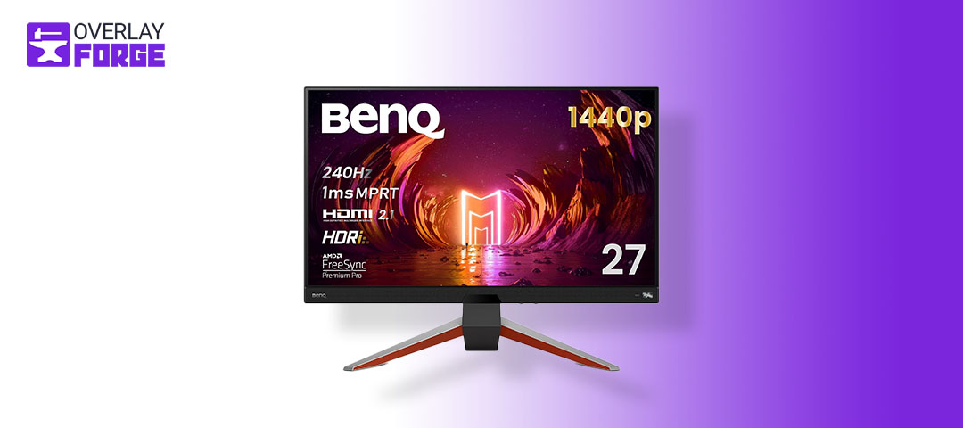 Der BenQ MOBIUZ EX270QM aus der Liste der besten Gaming-Monitore für Streaming
