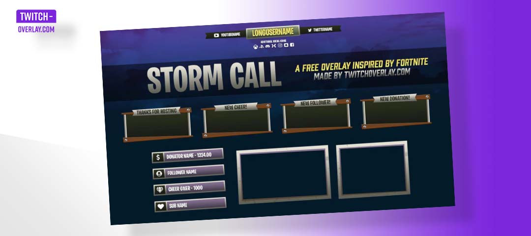 Storm Call by Twitchoverlay is one of the free Twitch Overlays out there