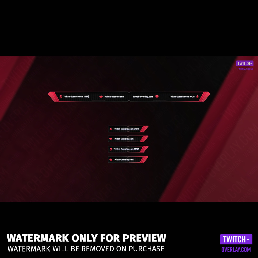 Devotion Stream Overlay Bundle preview of the Ingame Stream Overlay and the Stream Labels