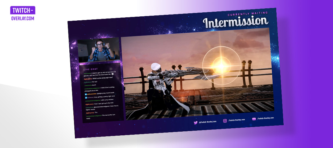 Intermission Screen from the Milkyway Bundle from Twitch-Overlay.com