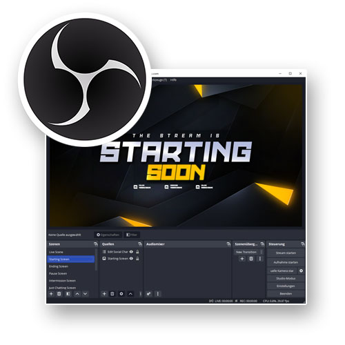 Erfahre alles über die OBS Open Broadcaster Software
