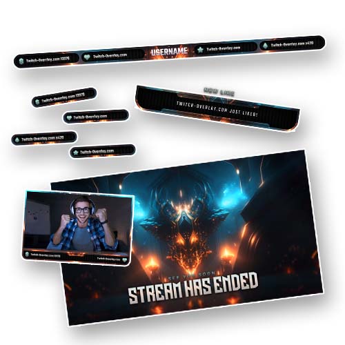 Bogon Electric – Twitch Stream Overlay Package (Alerts/Webcam  Overlays/Panels/Stingers) – Ratchet & Clank 2