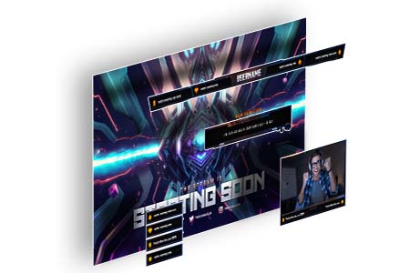 Bogon Electric – Twitch Stream Overlay Package (Alerts/Webcam  Overlays/Panels/Stingers) – Ratchet & Clank 2