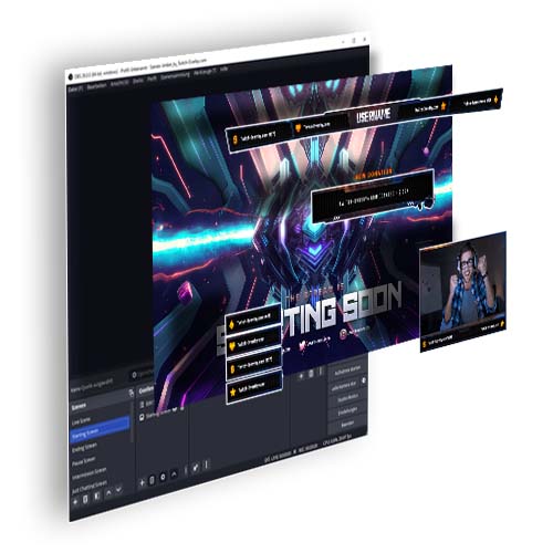 Interface-01 Animated Stream Overlay Pack Overlays -  in 2023