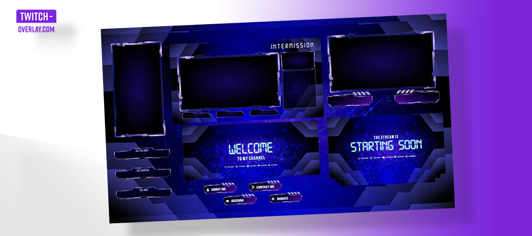 Free Twitch Overlay Futuristic by gamingvisuals