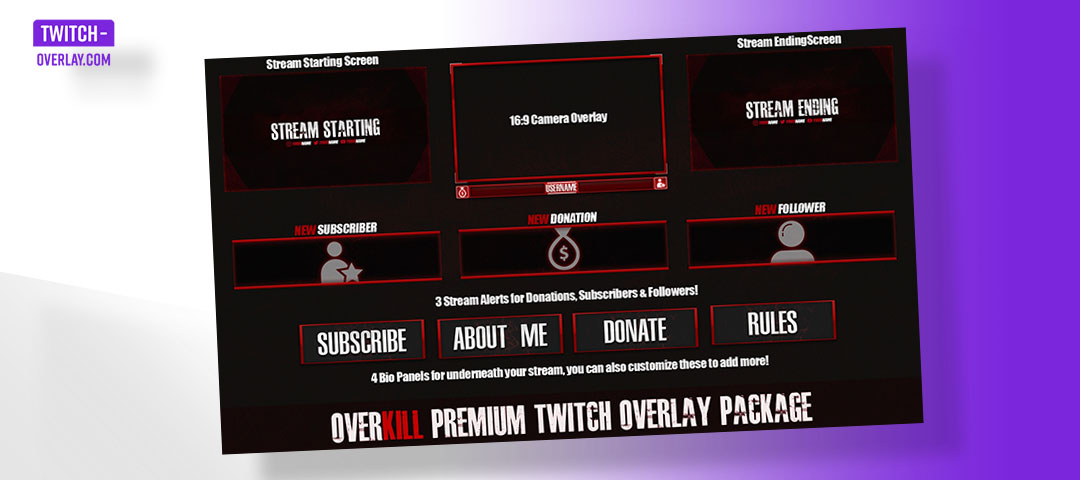 Free Stream Overlay Overkill by FreeTwitchOverlays