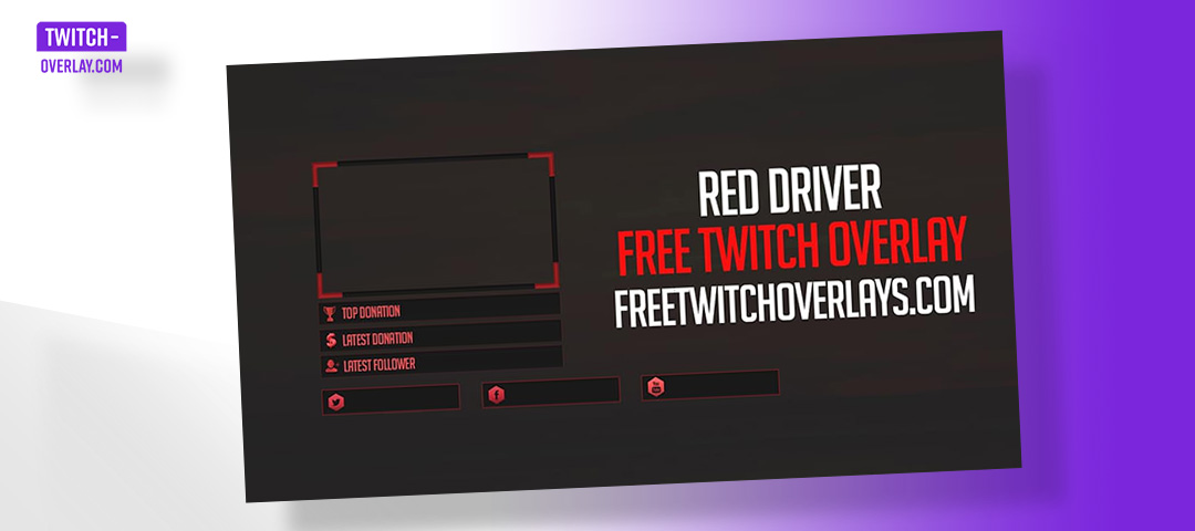 Free Twitch Overlay Red Driver by FreeTwitchOverlays